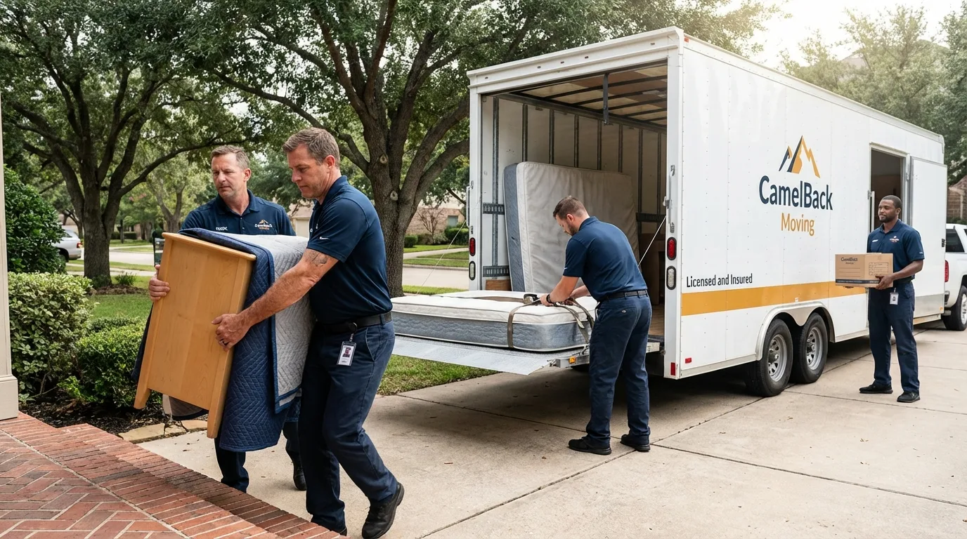 Crew loading residential truck for cross-state move from Brodhead, KY